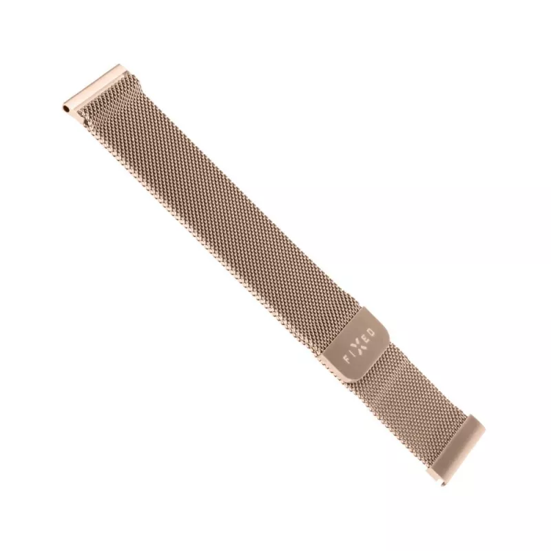 Náramok na hodinky FIXED Mesh Strap Fixed 18mm nerezová oceľ rýchloupínací zlatý