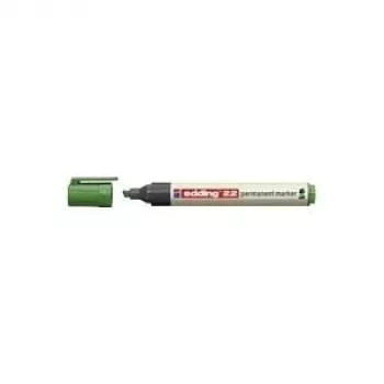 Permanentný marker Edding 22 EcoLine klinový hrot zelená