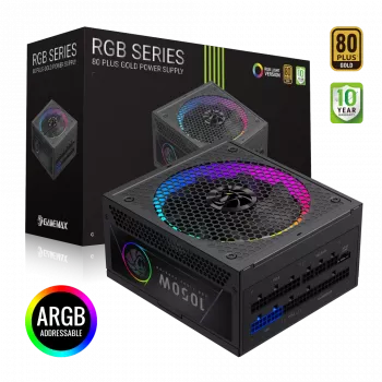 Gamemax napájací zdroj, 80 PLUS, Gold | RGB 1050G | 1050 W