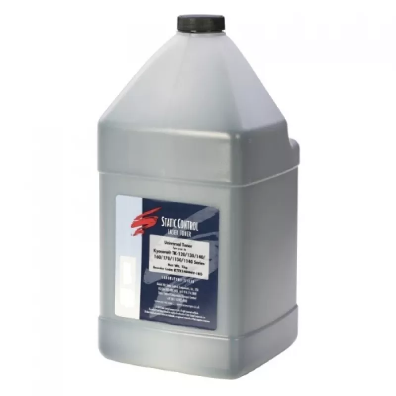 Static Control tonerový prášok pre kazety Kyocera TK-18/TK-130/TK-140/TK-160, 1 kg, čierny