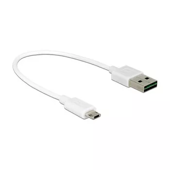 USB kábel DeLOCK 84805 USB 2.0 0,2 m USB A Micro-USB B biely