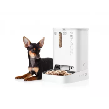 Automatický dvojitý dávkovač krmiva a vody PETKIT YUMSHARE P591 — puzdro ABS, biela, univerzálny pre psy a mačky