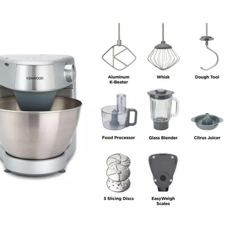Kenwood Prospero+ kuchynský robot 1000 W 4,3 L strieborná, nerezová integrovaná váha