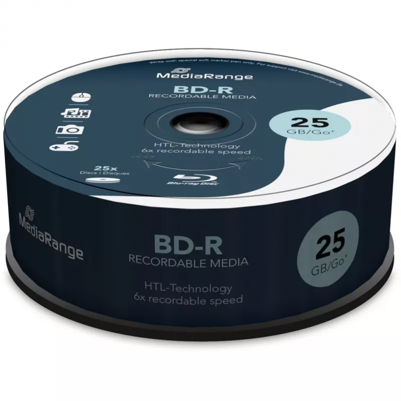 BD-R médium MediaRange MR514 25 GB 25 ks