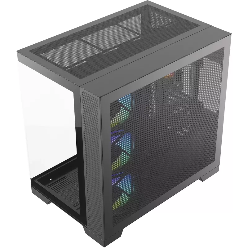Silentware View A-RGB čierna PC skriňa VIEWčierna — Mid-Tower skriňa s A-RGB osvetlením