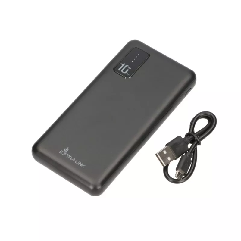 Powerbanka Extralink EPB-098B 10000 mAh, LiPo, 2× USB-A + 1× USB-C, čierna