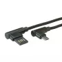 ROLINE USB 2.0 kábel, zahnutý, Type-A obojstranný - Micro B, ST/ST, čierny, 0,8 m (11.02.8720)