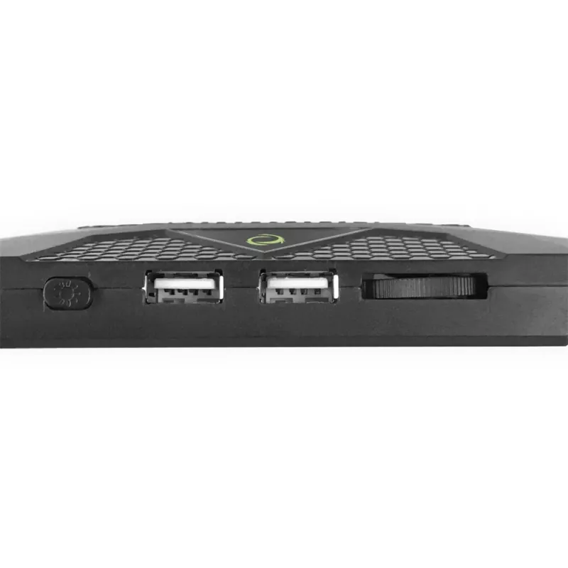 Esperanza Breva EGC107 herná chladiaca podložka pod notebook s držiakom na telefón, 2600 ot./min, LED RGB, čierna