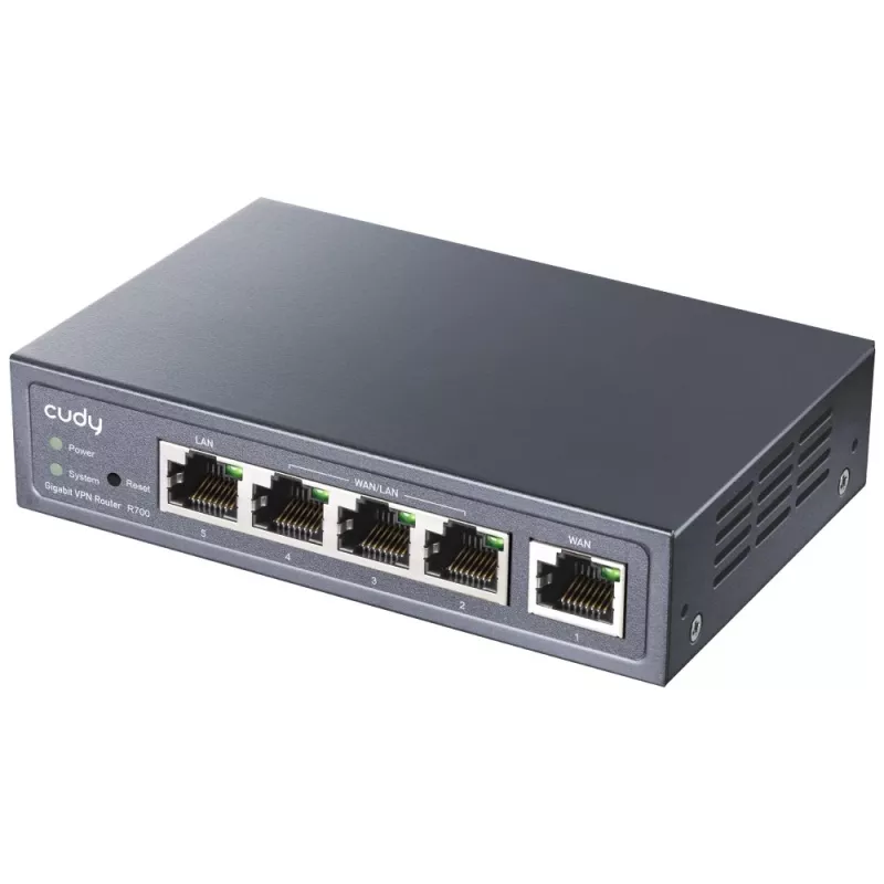 Cudy Gigabit Multi-WAN VPN router káblový router Fast Ethernet, Gigabit Ethernet sivý