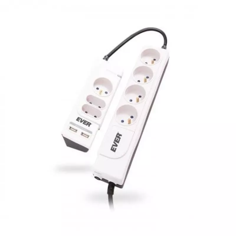 OFFICE PLUS 7 zásuviek 250 V biela (T/LZ06-OFP018/0000) - Ever