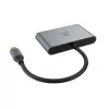 Akasa 4 port USB-C USB 3.2 Gen 2 multiport hub s konektorom samec rýchlonabíjací port - kábel - digitálny/dátový