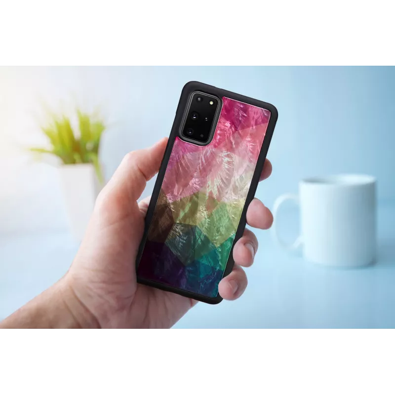 Puzdro na telefón iKins pre Samsung Galaxy S20+ — dizajn vodných kvetov, čierna