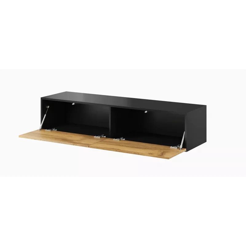 Cama obývacia zostava skríň VIGO 9 čierna/dub wotan