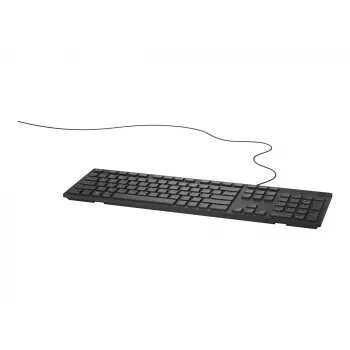 Káblová full-size klávesnica Dell KB216 — QWERTY Nordic rozloženie, čierna, USB