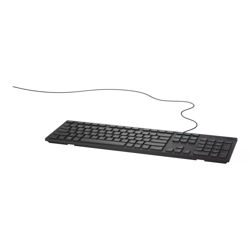 Káblová full-size klávesnica Dell KB216 — QWERTY Nordic rozloženie, čierna, USB