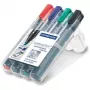 Marker Staedtler Lumocolor 350 WP4 4 kusy čierny modrý zelený červený