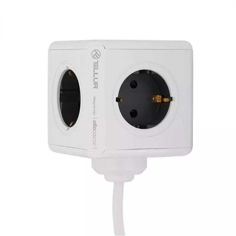 Predlžovacia zásuvka Tellur Power Cube Extended 4 zásuvky 2 USB porty