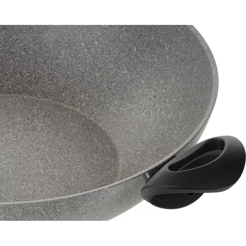 Wok panvica Ballarini Ferrara FERR8KD.36D 36 cm, granitový povrch, dve rukoväte a pokrievka