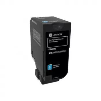 Lexmark 74C2HCE tonerová sada azúrová Return Program Corporate. 12K strán pre