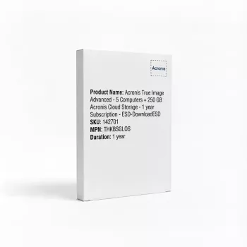 Acronis True Image Advanced - 5 počítačov + 250 GB Acronis Cloud úložisko - 1 rok predplatné - ESD downloadESD
