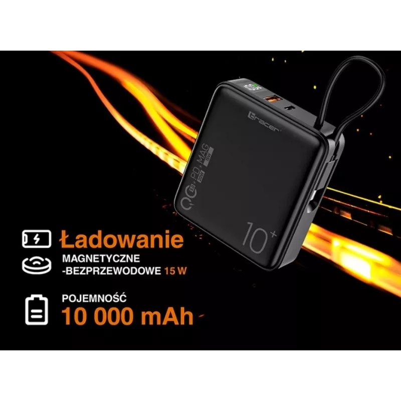 Prenosná nabíjačka Tracer Scout 10000 mAh MAG+PD+QC