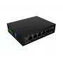 Sieťový switch LANBERG ILFE-4P-1GE-1S-90 – unmanaged Light-Industrial PoE, 4 porty (PoE), 1×GigE, 1×SFP, montáž na DIN lištu