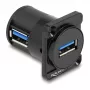 DeLOCK D-Type modul USB 2.0 Type-A samica na samica 90° zahnutý