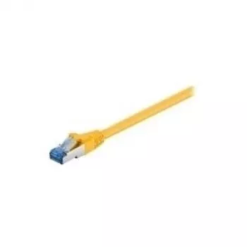 Wentronic Goobay CAT 6a patch kábel, S/FTP (PiMF), žltý, 3 m – LSZH bez halogénov, meď (93781)