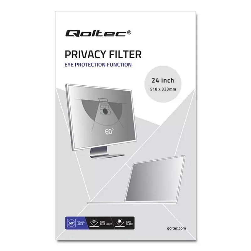 Filter proti videniu Qoltec 51061 pre 61 cm (24 palcov) monitor
