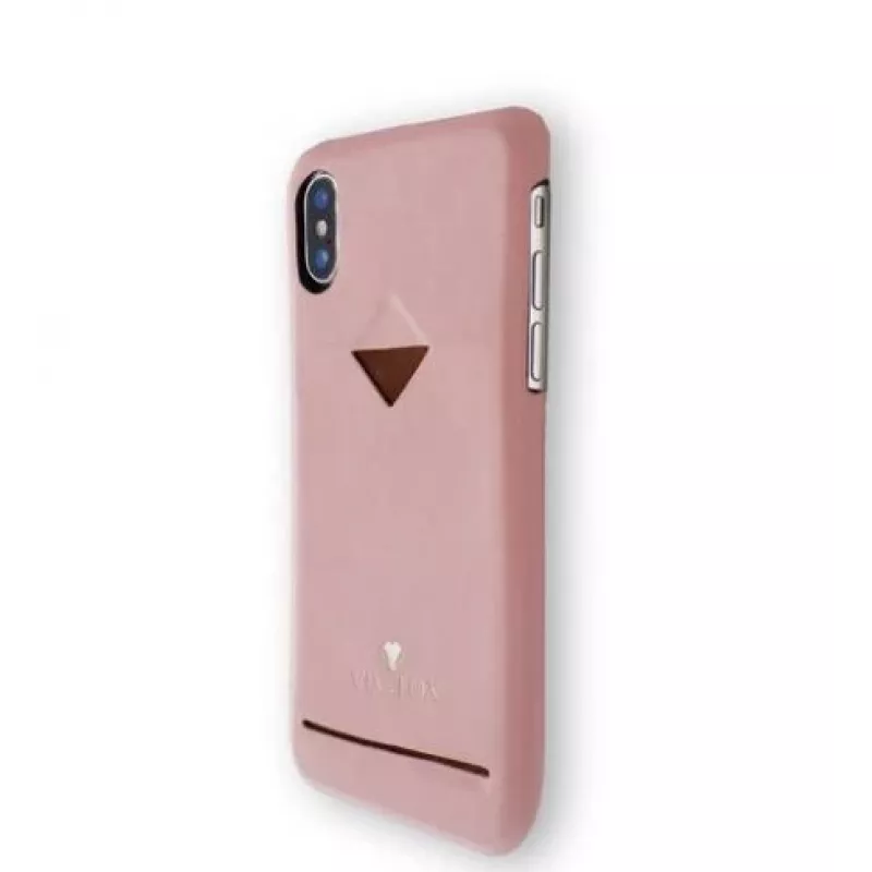 VixFox zadný kryt telefónu pre iPhone XSMAX s priehradkou na karty, ružový