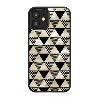 Ochranné puzdro iKins pre Apple iPhone 12 mini, pyramídová štruktúra, čierne