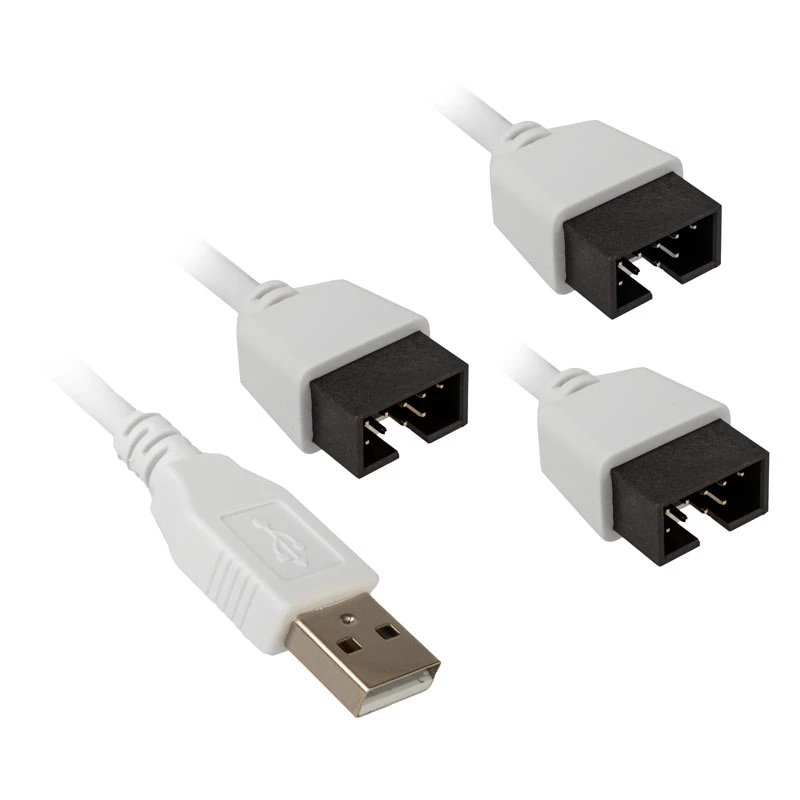 USB hub Lian Li PW-U2TPAW Type-A konektor samec 1-na-3 IDC 9-Pin