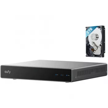 Sieťový videorekordér Eufy S4 – 8-kanálový NVR, 4K (3840x2160), 2 TB HDD, rozšíriteľný na 16 TB, čierna/sivá