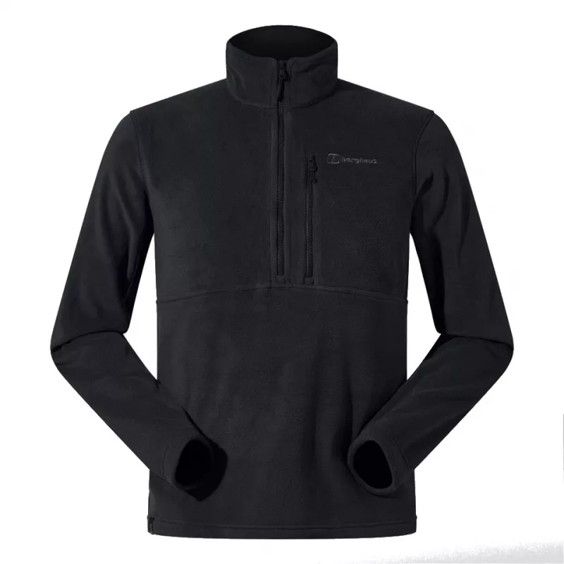 BERGHAUS Prism Half Zip Polartec® Fleece – pánska fleecová mikina, veľkosť L (čierna)