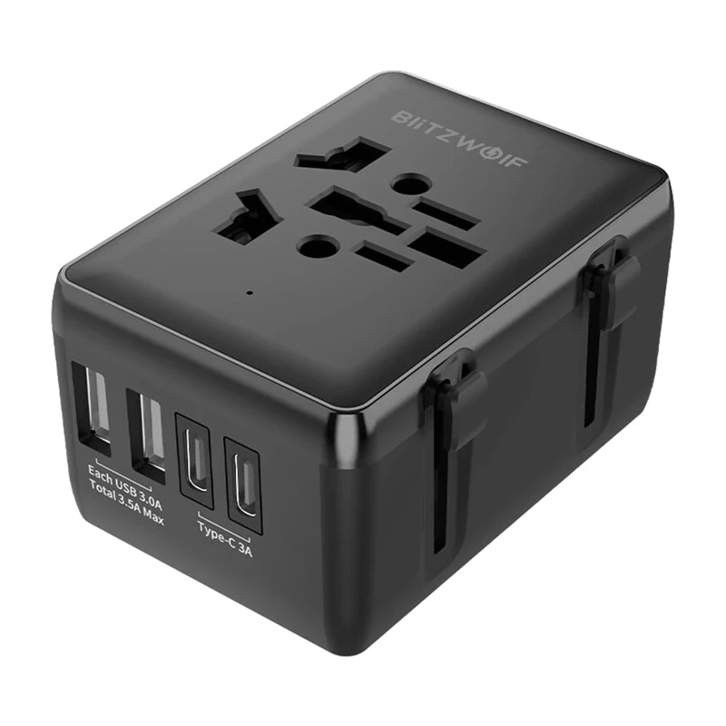 Cestovný adaptér BlitzWolf BW-TA1 4-in-1 s 2× USB PD 20W konektormi