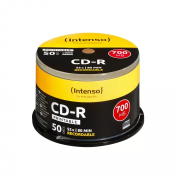 CD-R Intenso 1801125 700 MB 52x Printable 50 ks Spindel