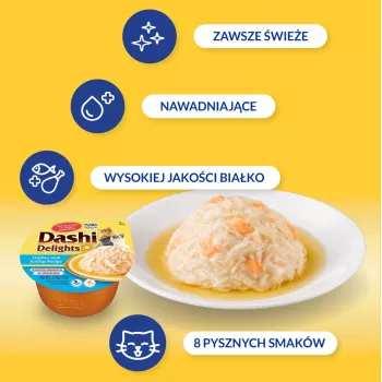 INABA Dashi Delights kura s mušľou svätojakubskou v bujóne – maškrty pre mačky – 70 g