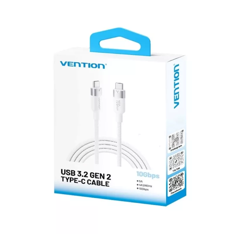 Vention USB 3.2 5A 10Gbps 1m WH USB-C na C kábel