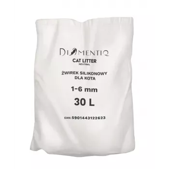Mačacia podstielka DIAMENTIQ Neutral hrudkujúce silikónové granuly 30 l — neparfumovaná, 1–6 mm