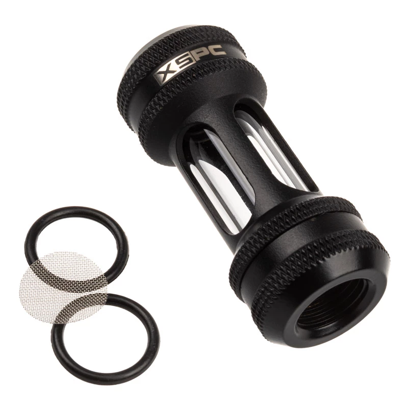 InLine filter XSPC G1/4 palca matne čierny pre okruhy kvapalinového chladenia