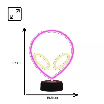 Stolová lampa MANTA SNL86PK Style Neon Lights UFO ružová – dekoratívna neonová lampa v ružovej