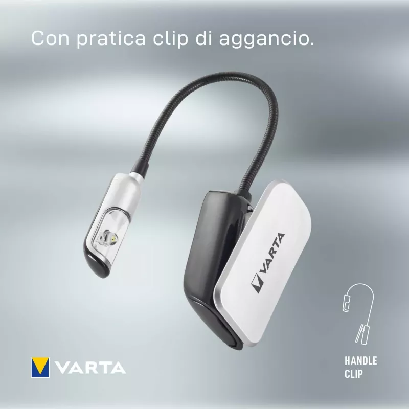 Varta Easy Line 16618 LED lampička na čítanie, 9 lm, s klipom