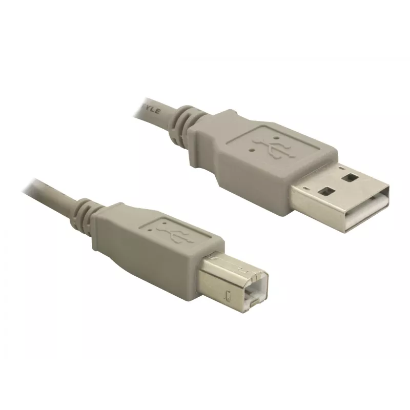 USB kábel DeLOCK 82216 USB 2.0 3 m USB A USB B sivý