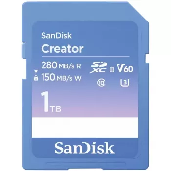 SanDisk Creator SD UHS-II pamäťová karta, 1 TB, modrá, SDSDXEP-1T00-GNCIS