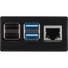 Hliníkové puzdro pre Raspberry Pi 4 B od JYT, model RB-AlucaseP4+01B, čierne prevedenie