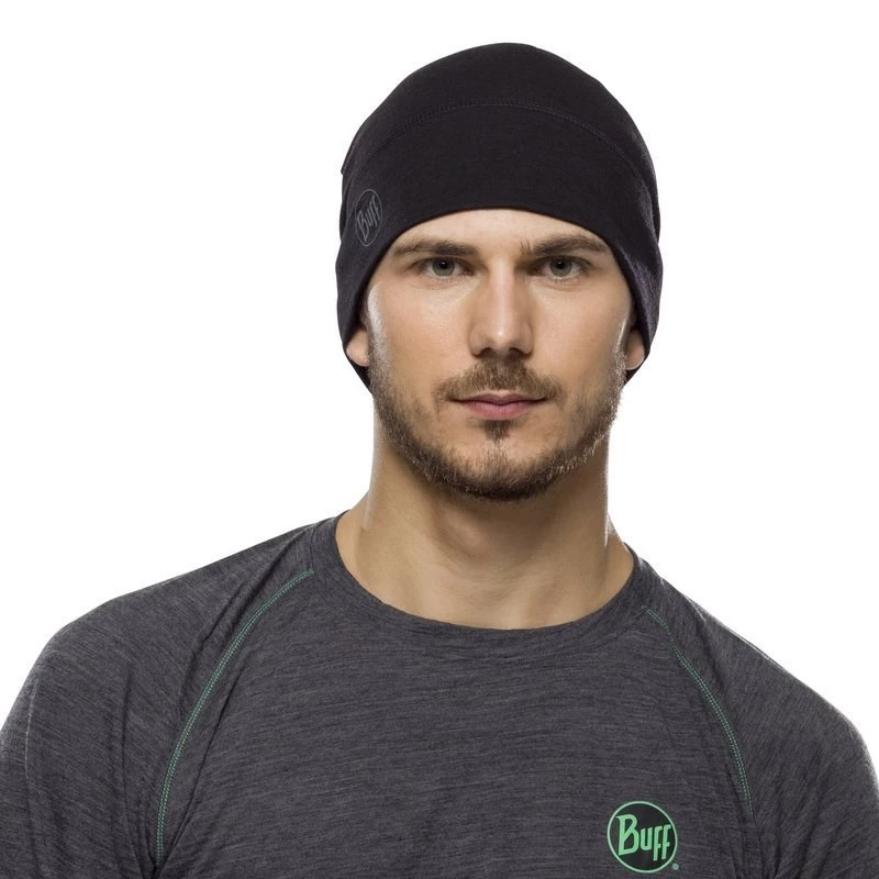 BUFF MERINO LEICHTGEWICHT-BEANIE SOLID čierna onesize čiapka Standard