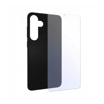 PEDEA mäkké TPU puzdro Samsung Galaxy S24 5G, čierne + ochranná fólia displeja (SET-11160961)