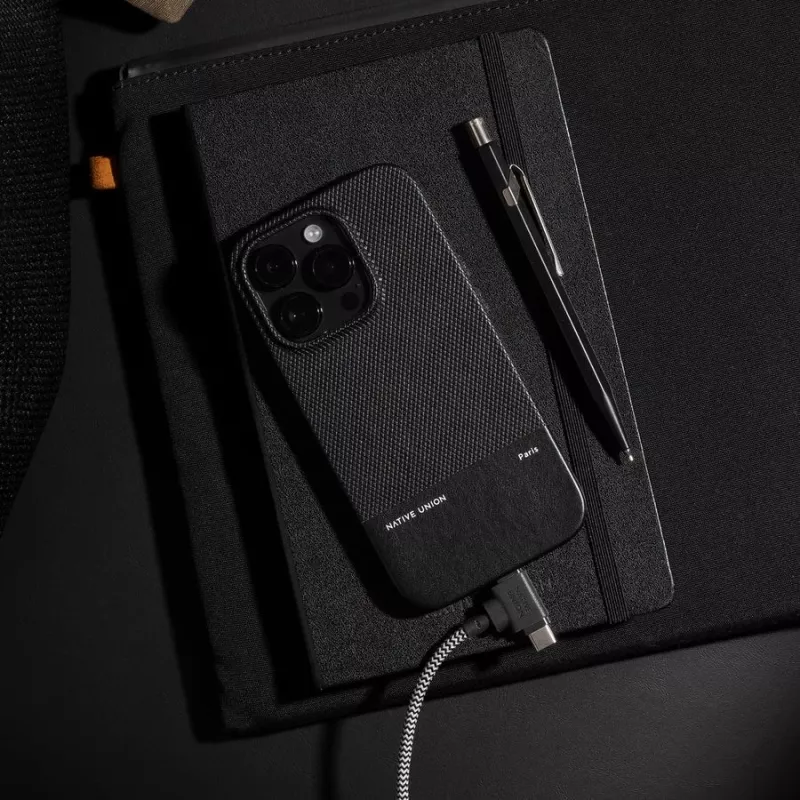 Nabíjací a dátový kábel native union Belt kábel Duo Pro USB-C na USB-C a Lightning čierny