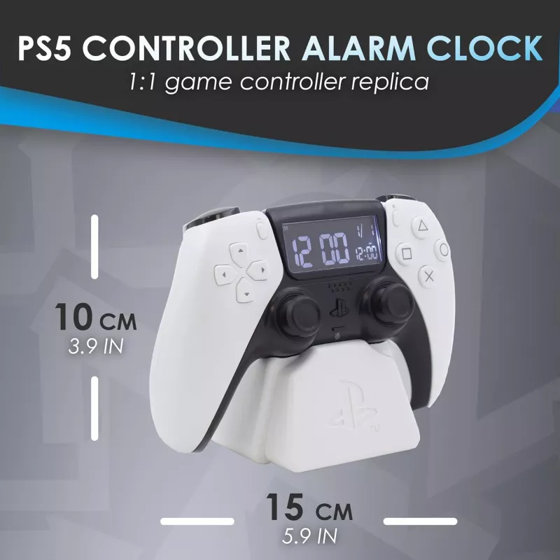 Budík Paladone PS5 PP9405PSV3 s LED displejom, na batérie