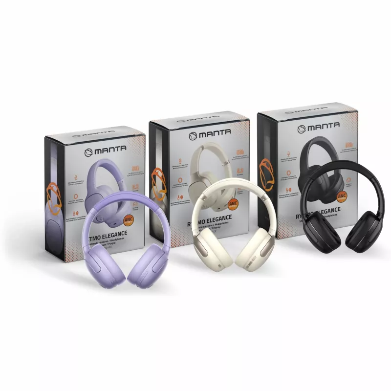 Slúchadlá MANTA HDP1001PU Rytmo Elegance fialové over-ear káblové, model HDP1001PU